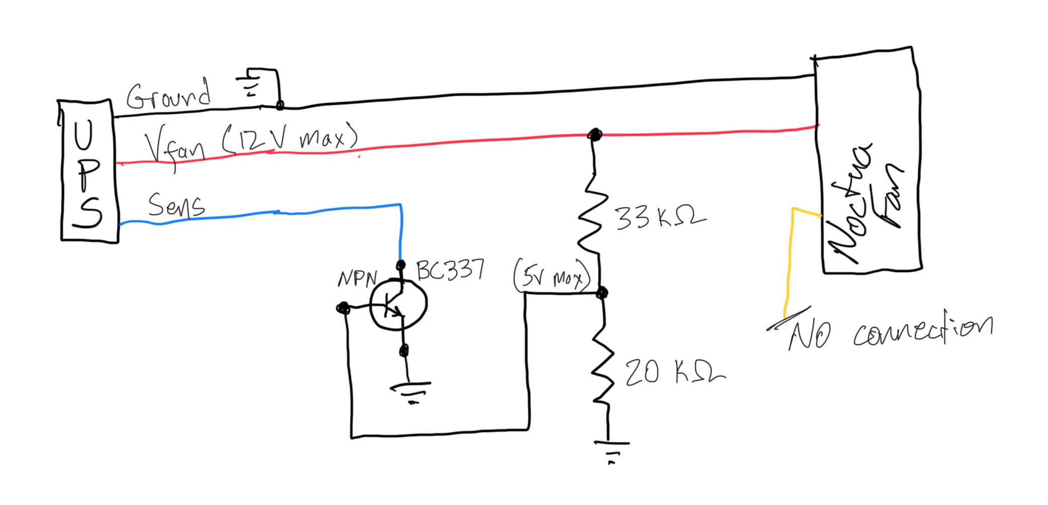 Fan rotor lock fake signal schematic